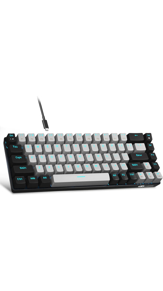 60% Mechanical Gaming Keyboard, 68 Keys Mini. (6 Colorways)